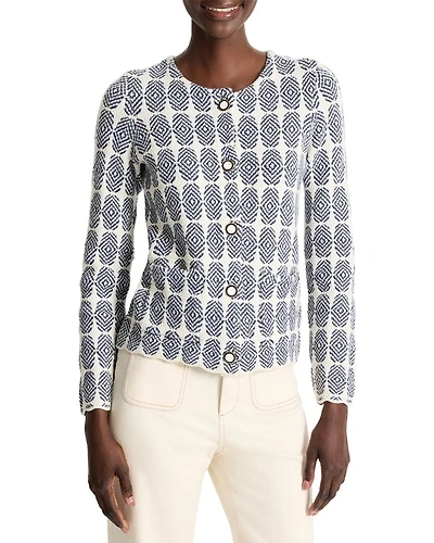 Stacked Medallions Knit Jacket