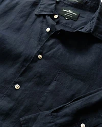 North River Slim Fit Printed Linen Shirt