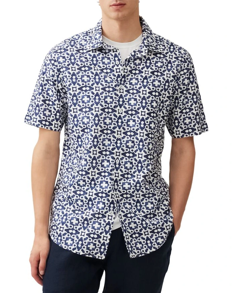 Palliser Bay Regular Fit Short Sleeve Linen Shirt