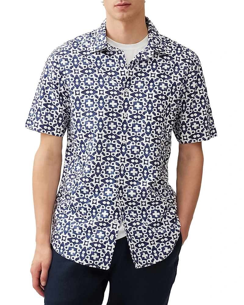 Rodd & Gunn Palliser Bay Regular Fit Short Sleeve Linen Shirt