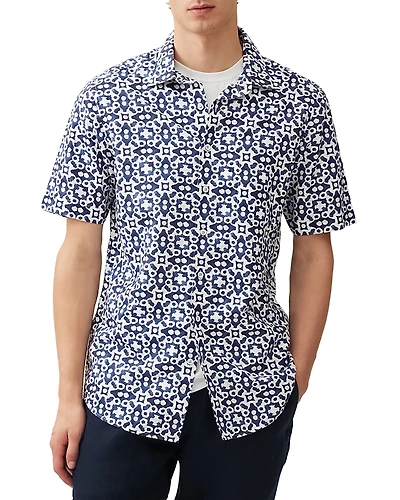 Rodd & Gunn Palliser Bay Regular Fit Short Sleeve Linen Shirt