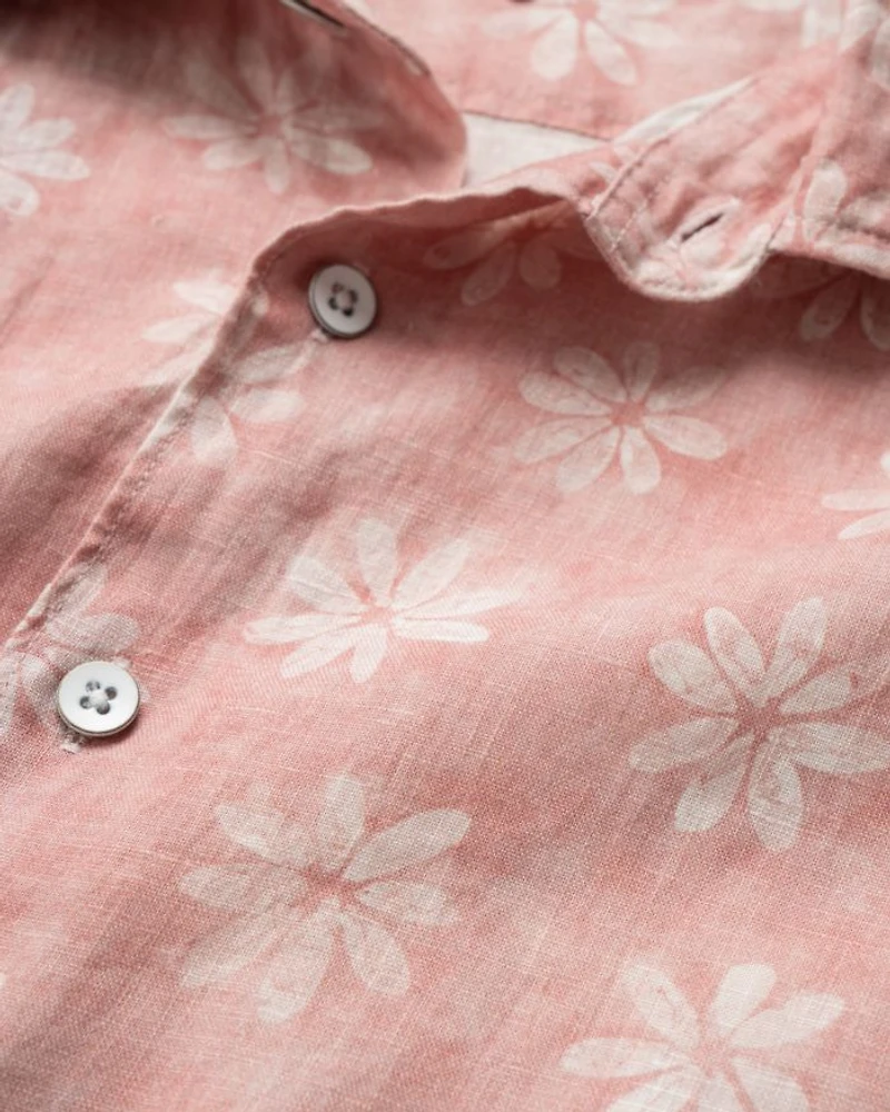 Belleknowes Regular Fit Short Sleeve Linen Shirt