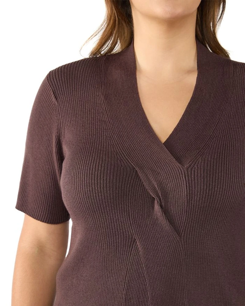 Barony Twist Front Knit Top