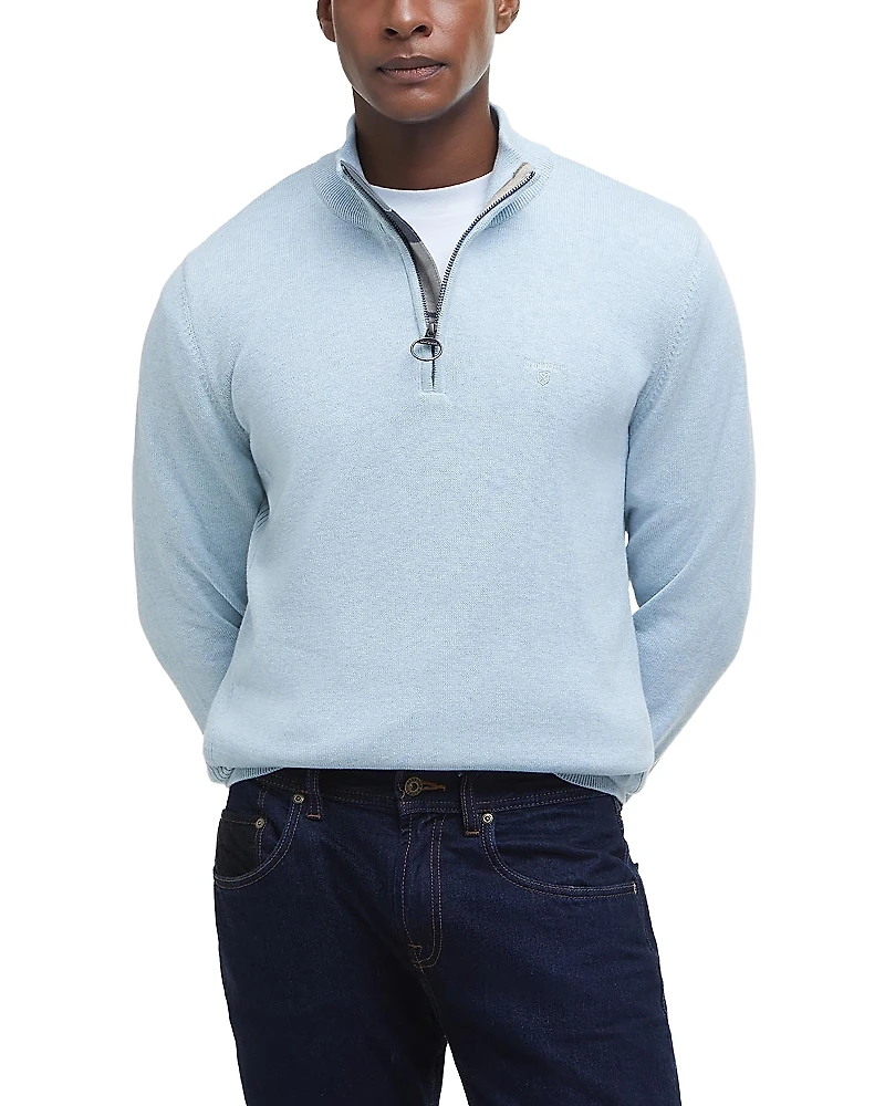 Barbour Cotton Half Zip Knitted Jumper