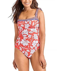 Tommy Bahama Island Cays Citrus Coral One Piece Swimsuit