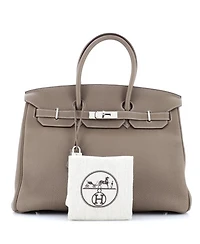 Pre-Owned HERMES Pre-Owned Hermes Birkin Handbag Togo with Palladium Hardware