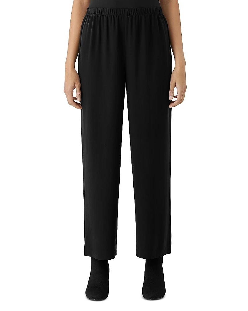 Eileen Fisher Silk Straight Ankle Pants