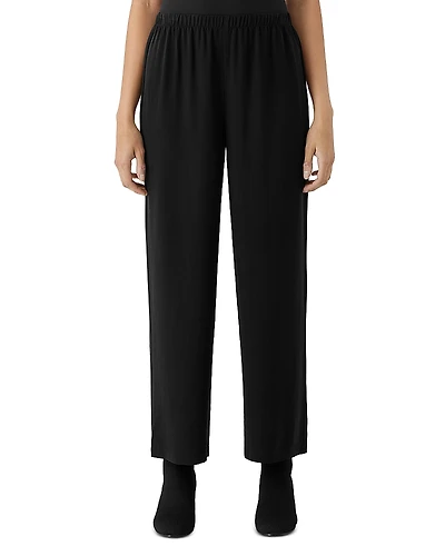 Eileen Fisher Silk Straight Ankle Pants