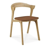 Ethnicraft Bok Dining Chair, Oak with Cognac Leather