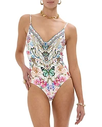 Wired V Neck One Piece Swimsuit Monserrate Magic