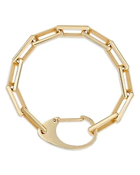 Luis Morais Men's 14K Yellow Gold Eye of the Idol Large Clasp Link Bracelet