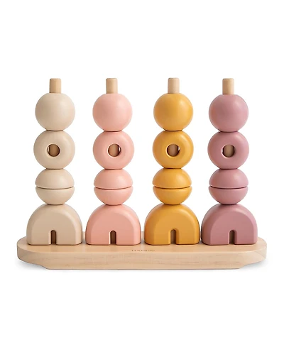Mushie Wooden Multi Shape Stacker - Age 3 Years+