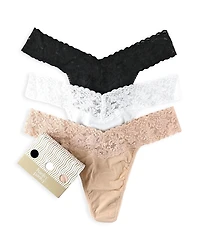 Hanky Panky SupimaCotton Original-Rise Thongs, Set of 3