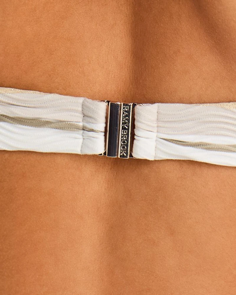 Striped Marie Bikini Top