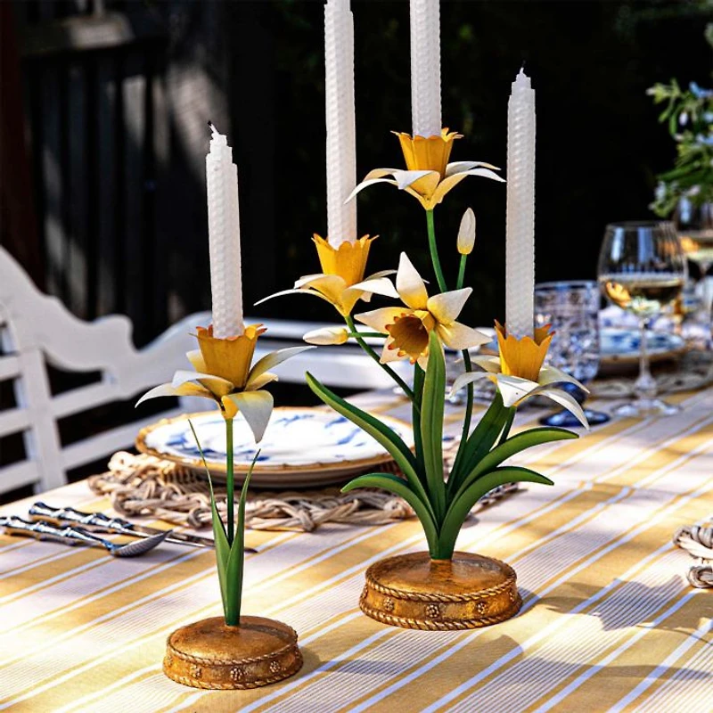 Meadow Walk Daffodil 14" Centerpiece Candelabra