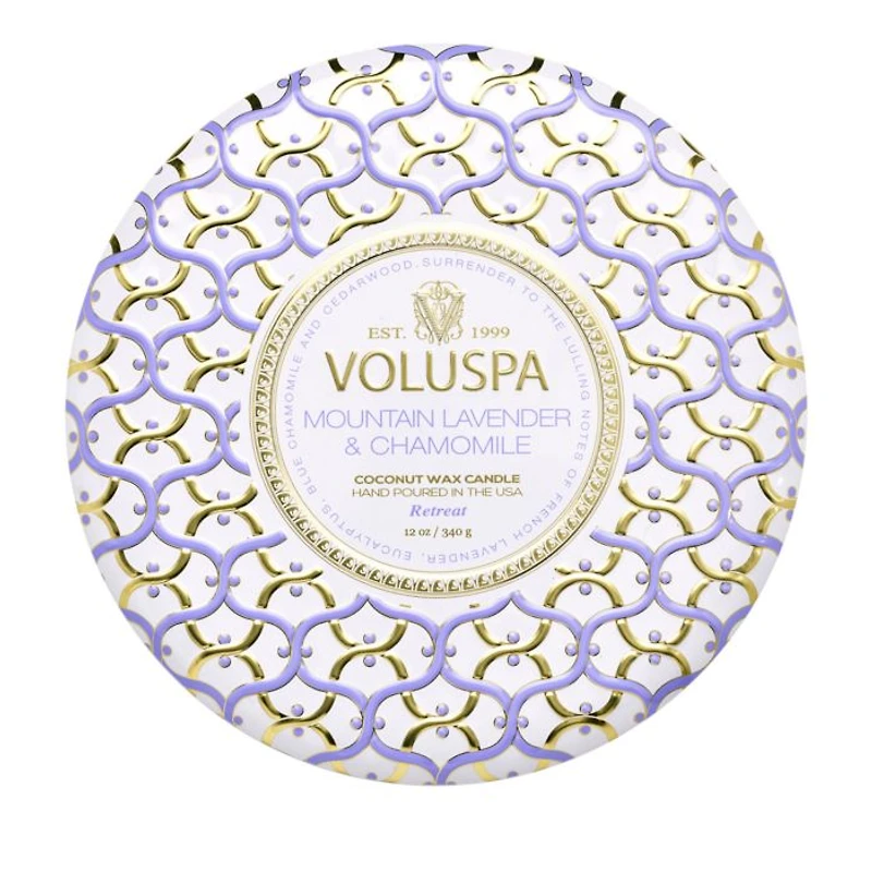 Mountain Lavender & Chamomile 3 Wick Tin Candle, 12 oz.