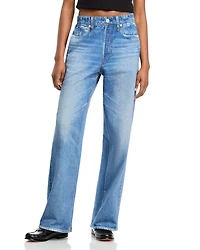 Miramar High Rise Wide Leg Cotton Terry Sweatpant Jeans