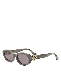Fendi Ff Diamonds Oval Sunglasses, 53mm