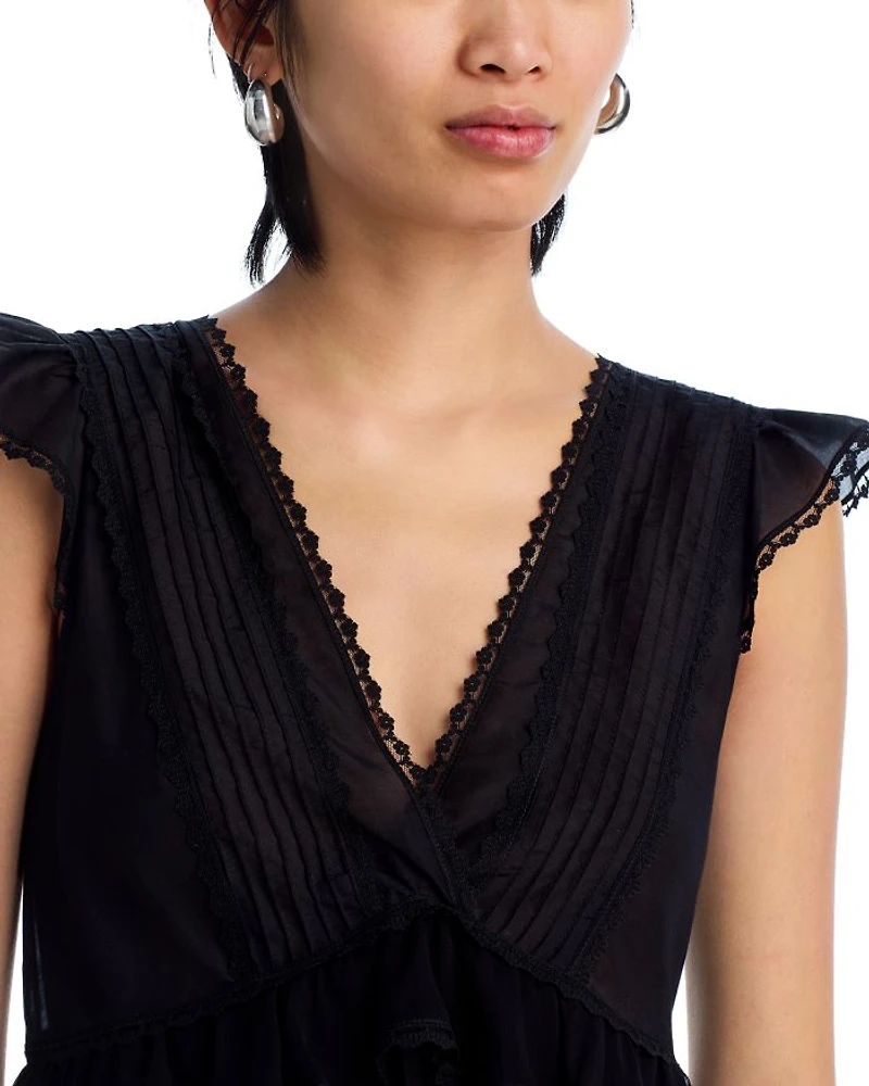 Blanche Lace Trim Top