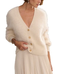 Peyton Brushed Cashmere Cardigan