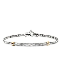 14K Yellow Gold & Sterling Silver JH Essentials Diamond Pavé Chain Bracelet
