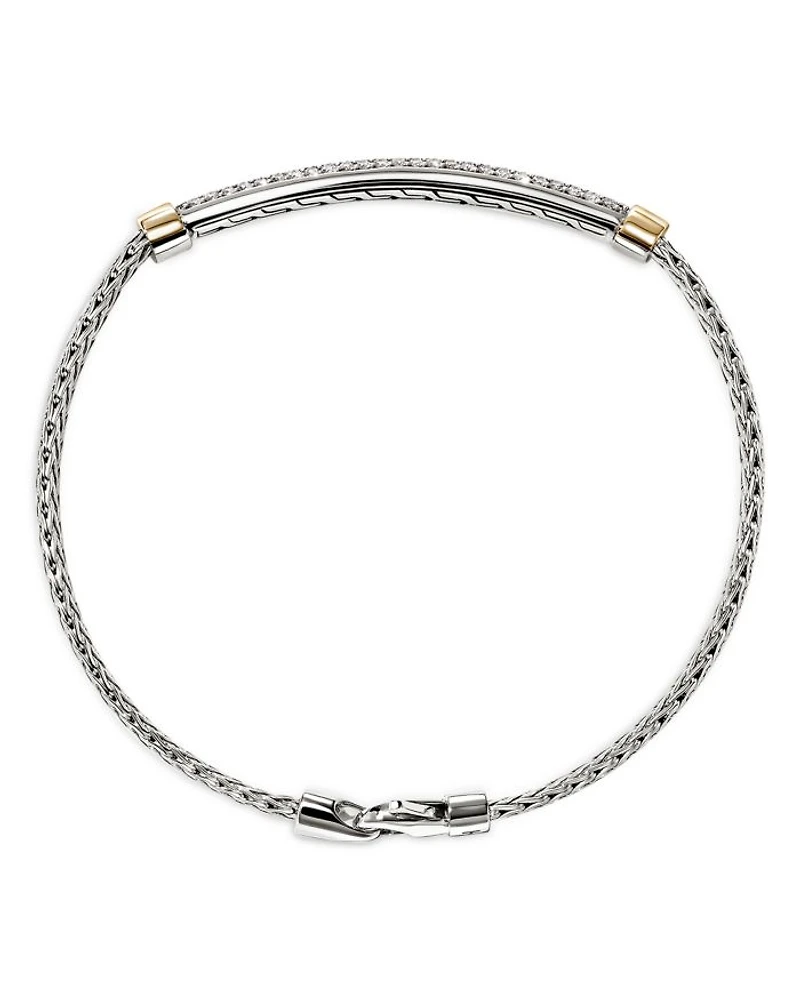 14K Yellow Gold & Sterling Silver JH Essentials Diamond Pavé Chain Bracelet