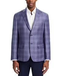 Tonal Plaid Regular Fit Sport Coat