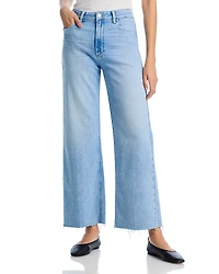 Paige Anessa 31 High Rise Raw Hem Wide Leg Jeans