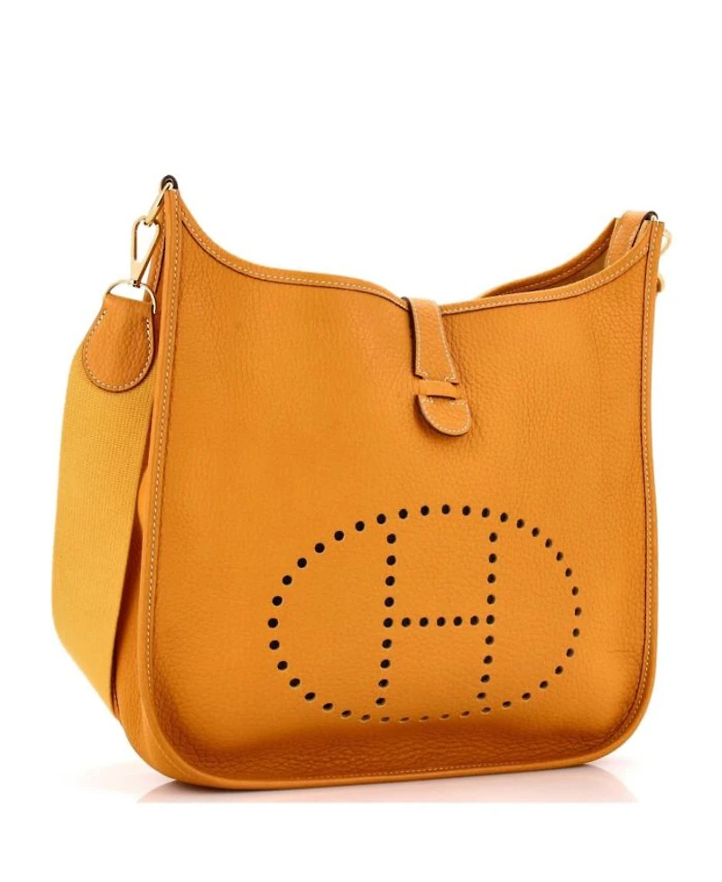 Pre-Owned HERMES Pre-Owned Hermes GM Evelyne Bag Gen I Fjord