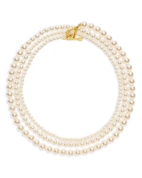 Shashi Louise Imitation Pearl Wrap Necklace