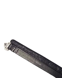 Women's Mock Croc Embossed Leather Belt
