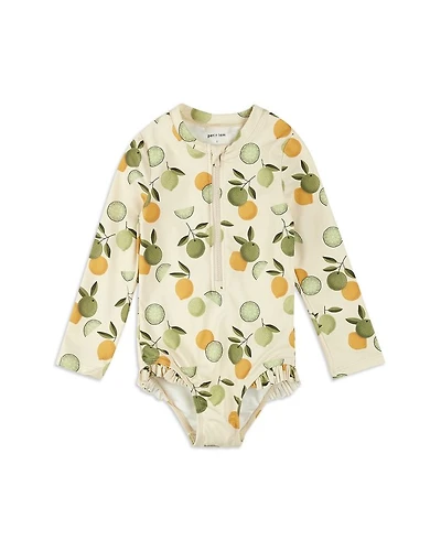 Girls' Citrus Print Long Sleeved One Piece Swimsuit - Baby