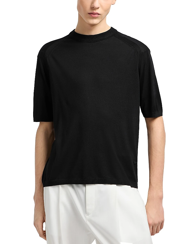 Emporio Armani Plain Knit Crewneck Sweater