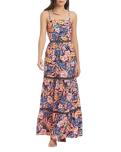 Red Carter Tie Back Maxi Dress Swim Cover-Up