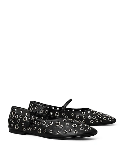 Tory Burch Women's Eyelet Mary Jane Ballet Flats