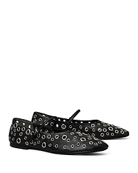 Tory Burch Women's Eyelet Mary Jane Ballet Flats