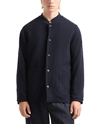 Emporio Armani Regular Fit Button Front Wool Jacket