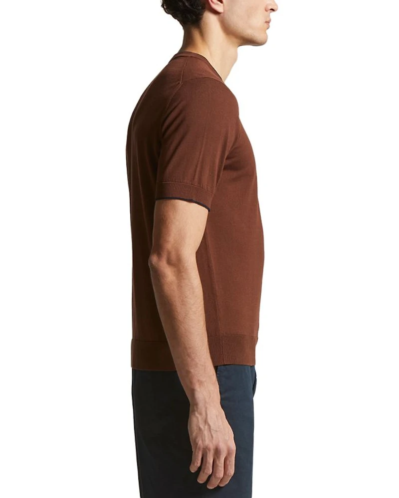 Knit Ribbed Short Sleeve Tee