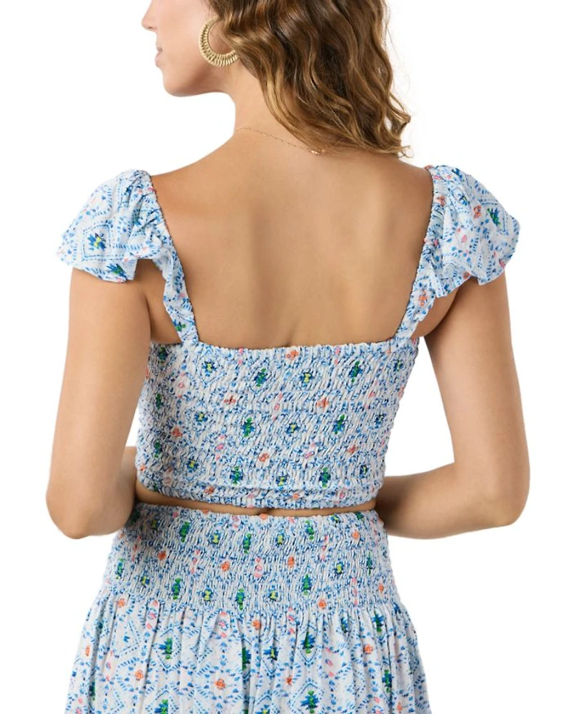 Hollie Sweetheart Crop Top Naturals