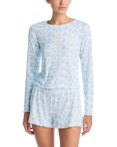 Aqua Sleep Pointelle Lounge Pajama Set