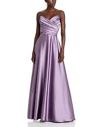 Amsale Strapless Gown