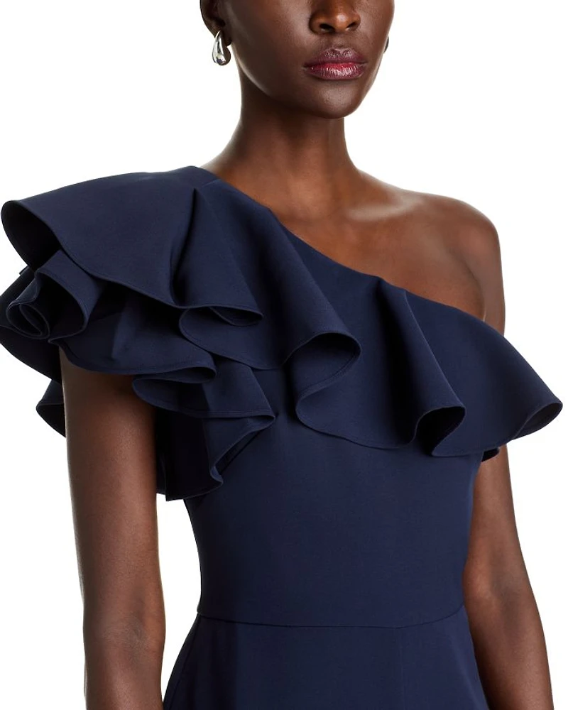 One Shoulder Ruffle Jumpsuit
