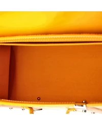 Mini Structured Saigon Top Handle Bag Coated Canvas with Leather