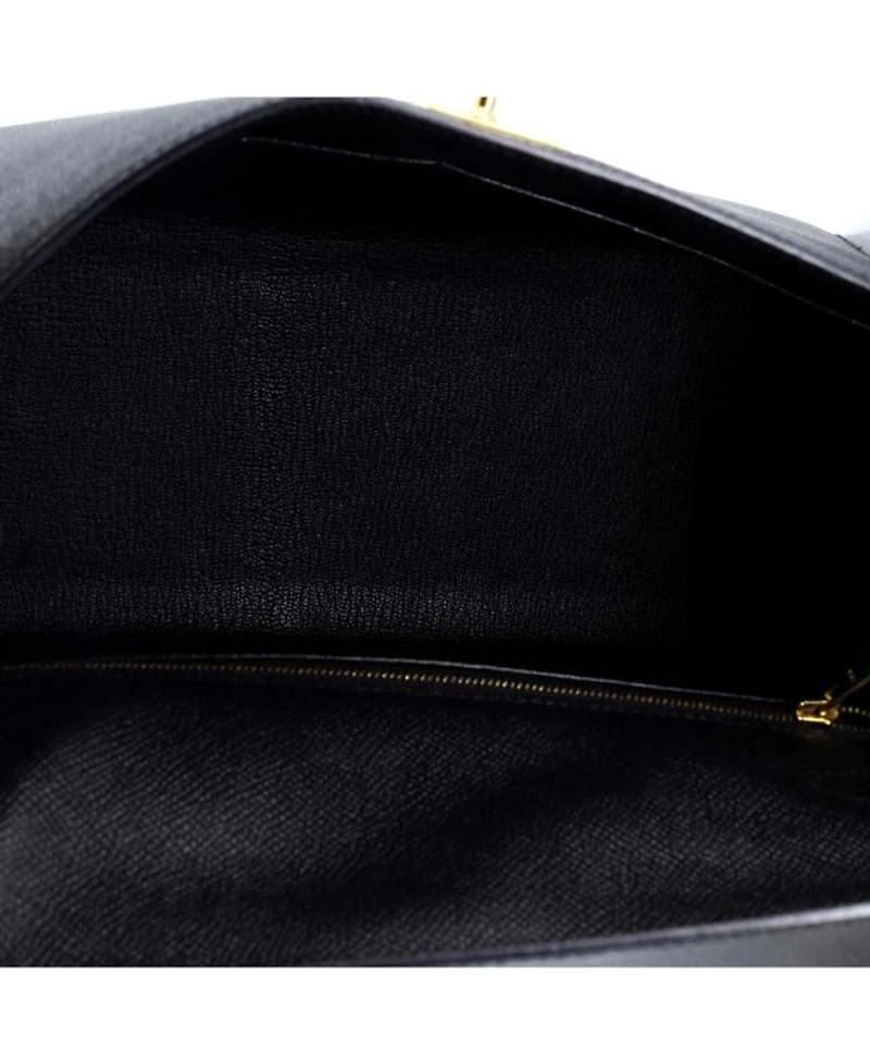 Kelly 28 Handbag Black Epsom with Gold Hardware
