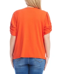 Plus Twist Sleeve Top
