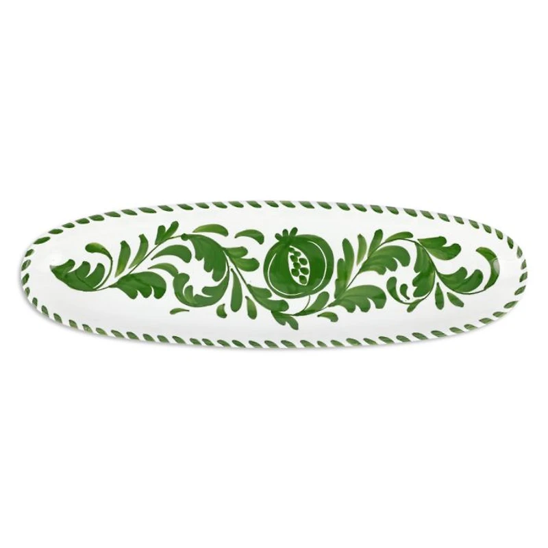 Arezzo Green Narrow Oval Platter