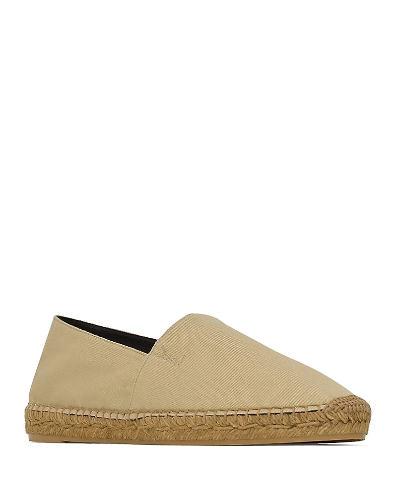 Saint Laurent Women's Logo-Embroidered Canvas Espadrilles