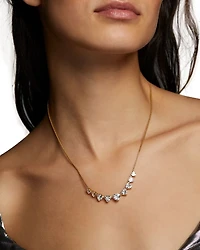 Luxor Trillion Cubic Zirconia Frontal Necklace, 16"-18"