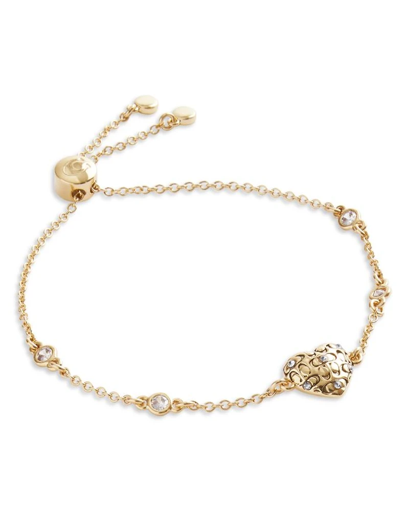 Signature Quilted Heart Slider Bracelet