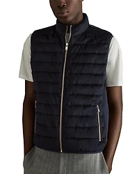 Reiss Field Brushed Quilted Vest